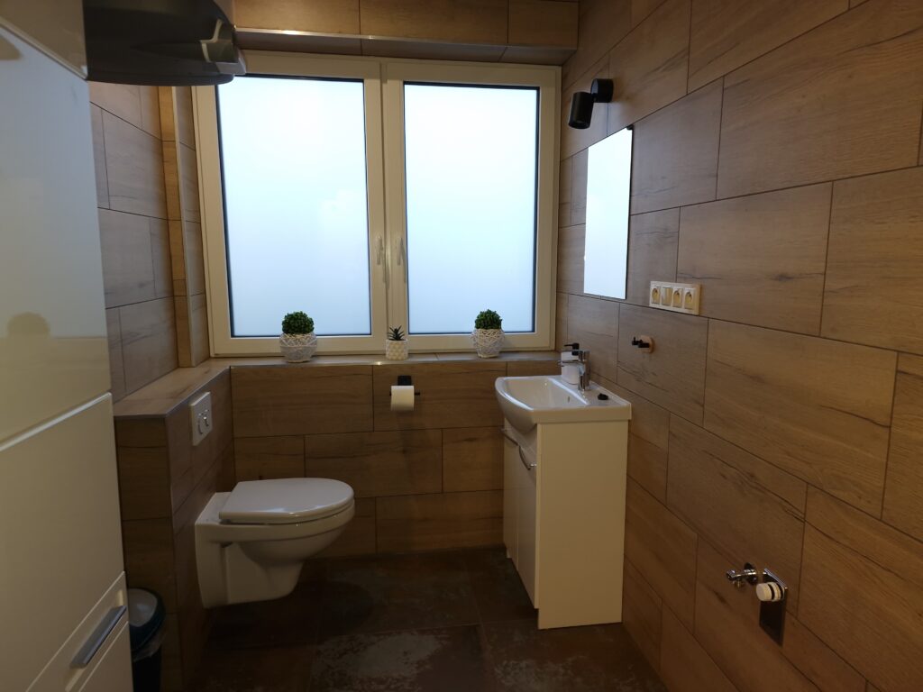 Kúpeľňa s WC a umývadlom