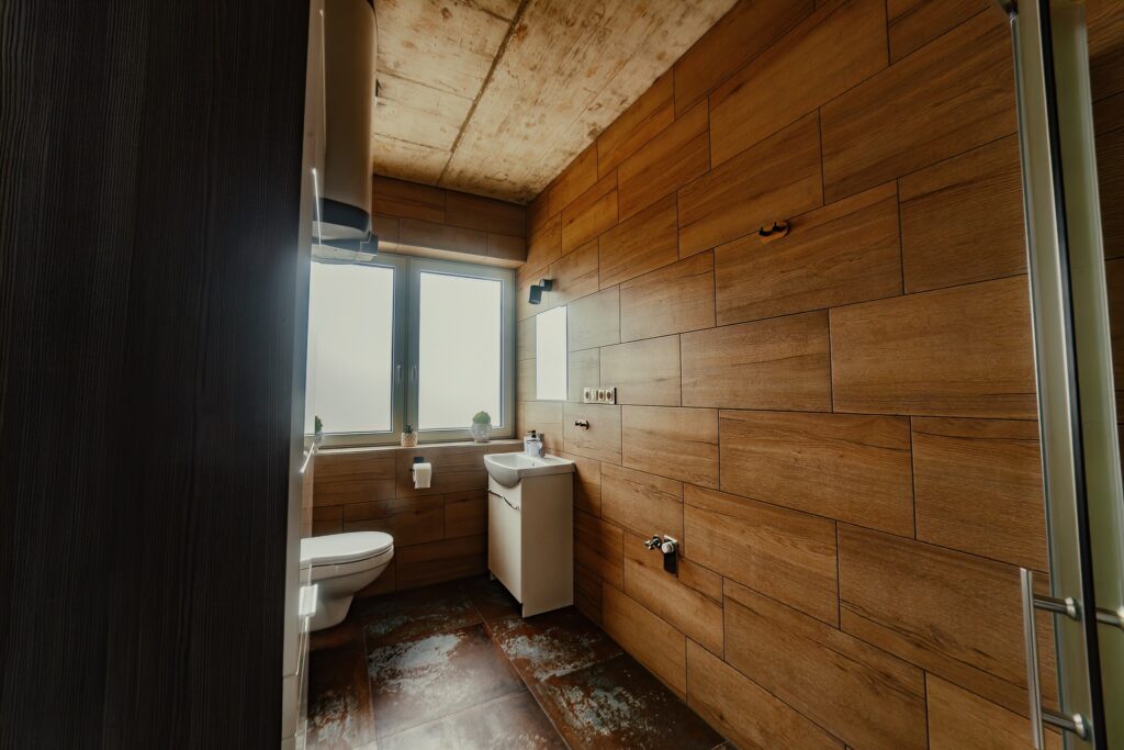 Bathroom with toilet and sink