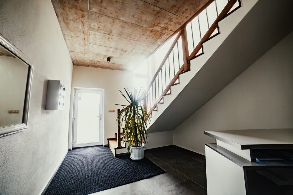 Entrance to the apartments and staircase